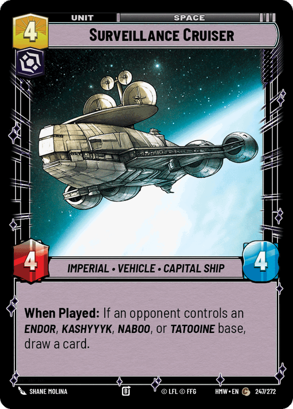 Surveillance Cruiser - Homeworlds Star Wars spoiler