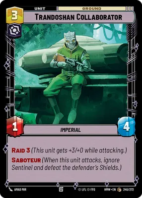 Trandoshan Collaborator - Homeworlds Star Wars spoiler